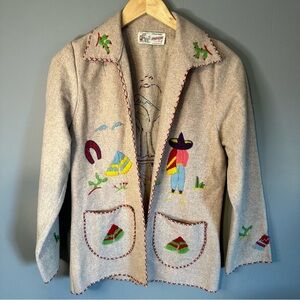 1940’s Vintage Wool Mexican Tourist Jacket
